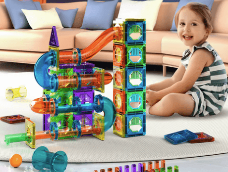 Jeu de construction magnétique - avec balle - Les Mini Apprentis