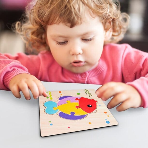 Puzzle en Bois - PuzzlePals™ - Poisson - Les Mini Apprentis