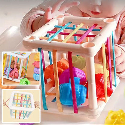 Cube sensoriel bebe - Jouet montessori de 0 à 12 mois - Les Mini Apprentis