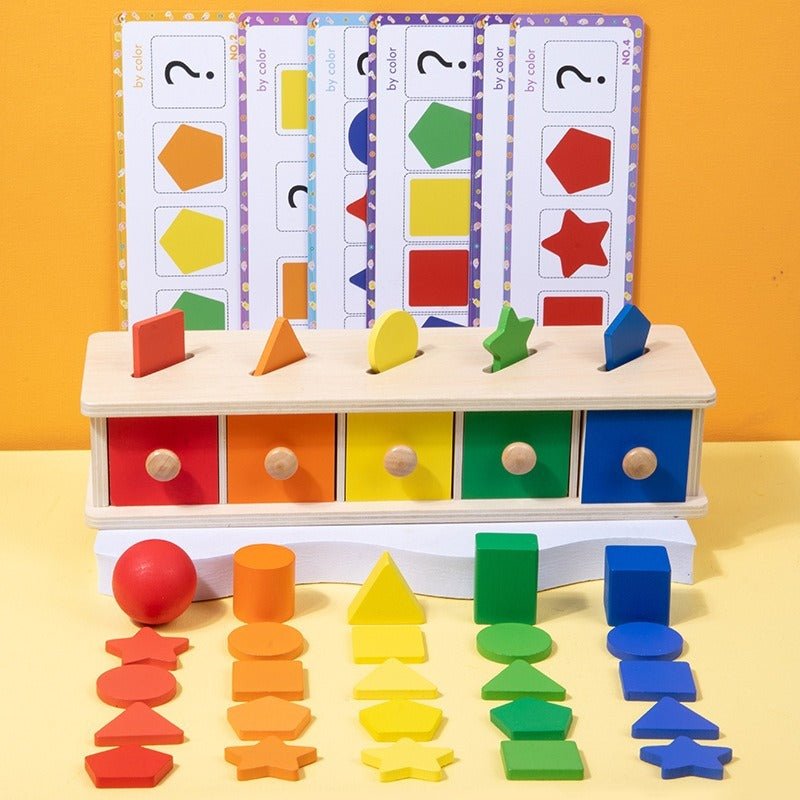 Jouet en bois Montessori - Formes géométriques - Les Mini Apprentis