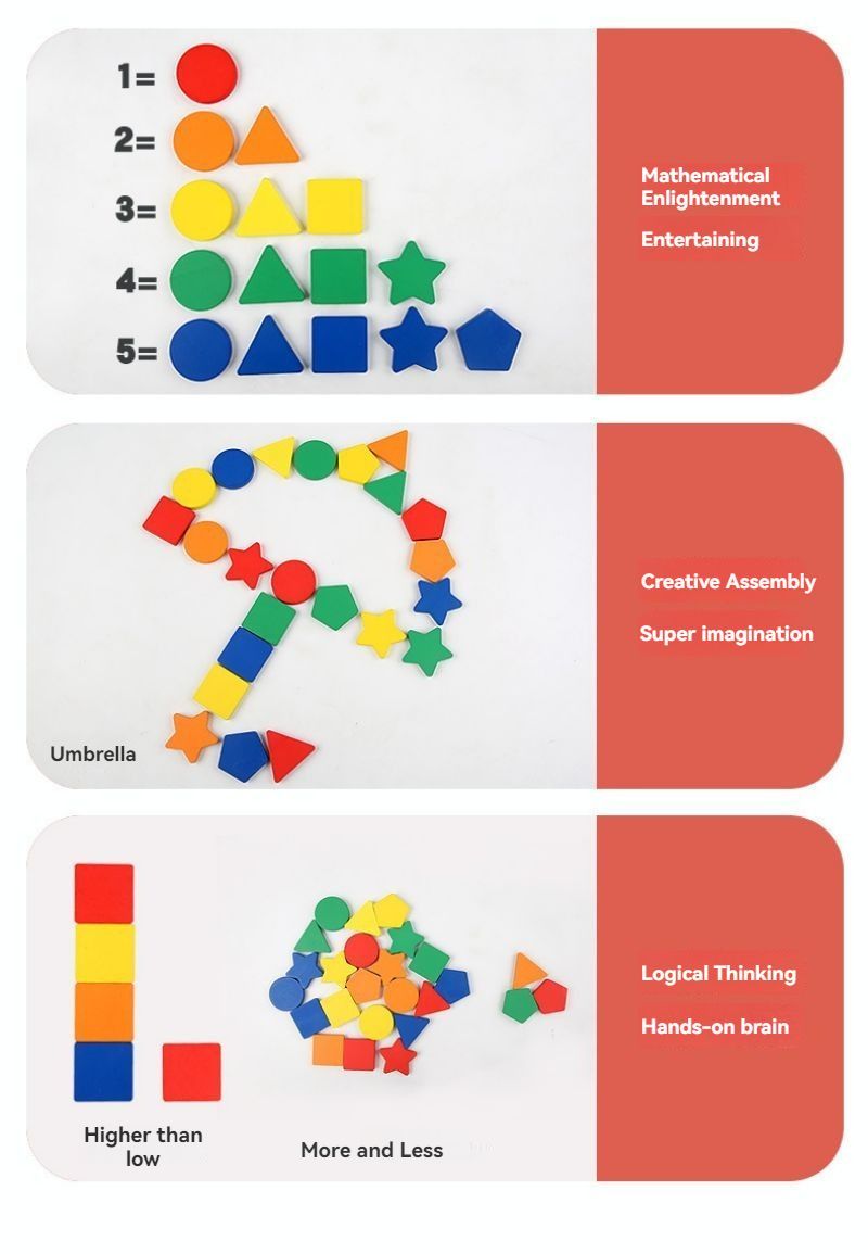 Jouet en bois Montessori - Formes géométriques - Les Mini Apprentis